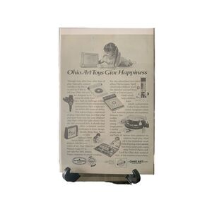 Vintage 1972 Ohio Art Toys Give Happiness Ad Advertisment